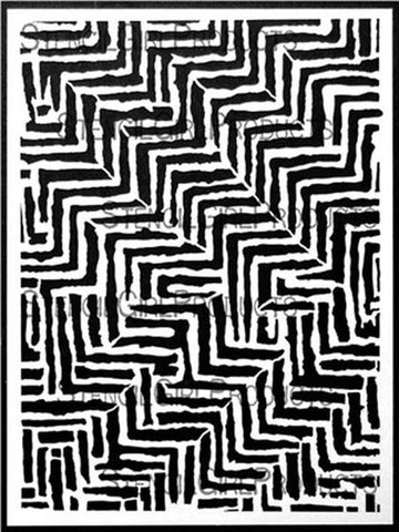 Stencil - Rough Maze Pattern