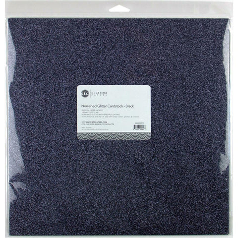 Non-Shed Glitter Cardstock - Black