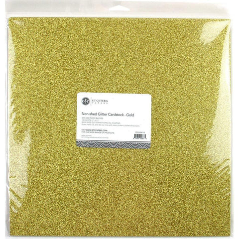 Non-Shed Glitter Cardstock - Gold