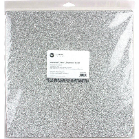 Non-Shed Glitter Cardstock - Silver