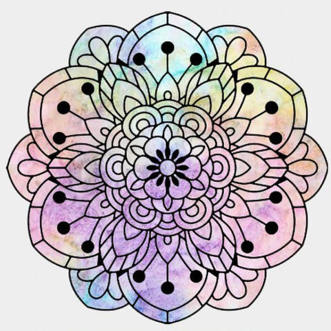 6x6 Stencil - Bloom Mandala