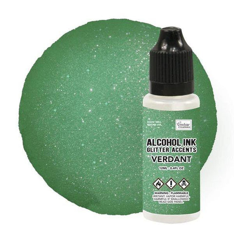 Glitter Accents Alcohol Ink - Verdant