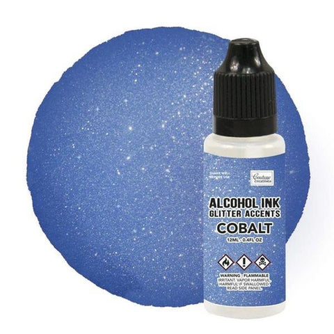 Glitter Accents Alcohol Ink - Cobalt