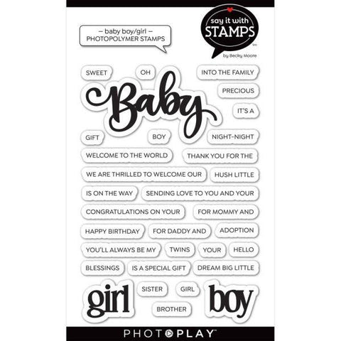 Baby Boy/Girl Word Stamps