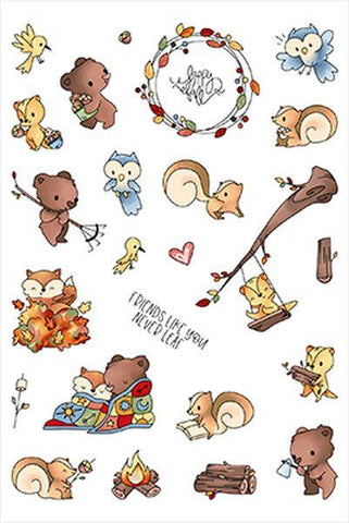 Campfire Friends Pocket Pals - Clear Stamps