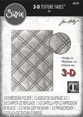 3D Texture Fades Embossing Folder - Quilted