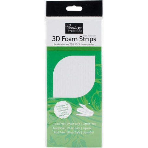 3D Foam Strips - White