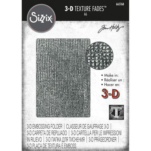 3D Texture Faded Embossing Folder - Woven