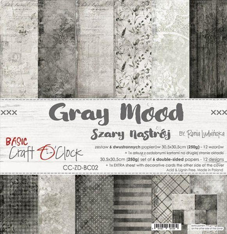 Basics - Gray Mood - 12x12 Paper Collection