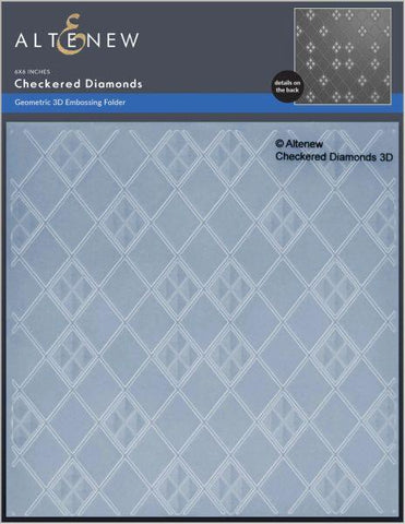Checkered Diamonds 3D Embossing Folder