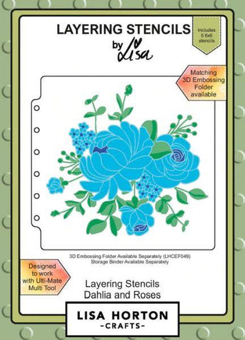 Layering Stencils - Dahlia and Roses