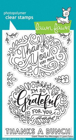 Giant Thank You Messages - Clear Stamps