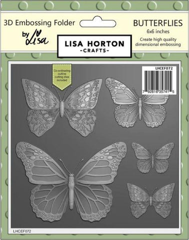 Beautiful Butterflies - 3D Embossing Folder with Cutting Dies