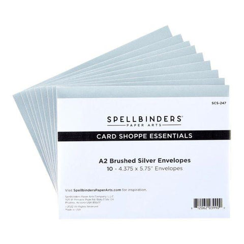 A2 Brushed Silver Envelopes