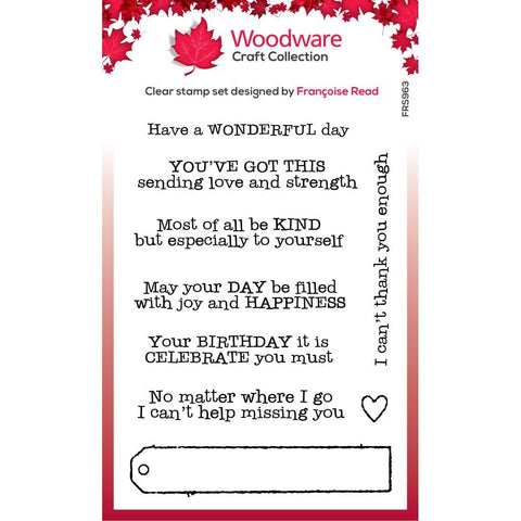 Long Tag Wishes - Clear Stamps