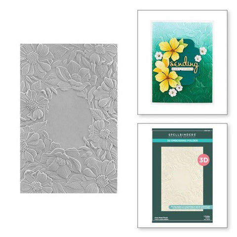 Four Petal Collection - Four Petal Floral 3D Embossing Folder