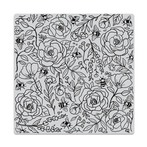 Bold Prints - Flowers & Bees - Cling Stamp