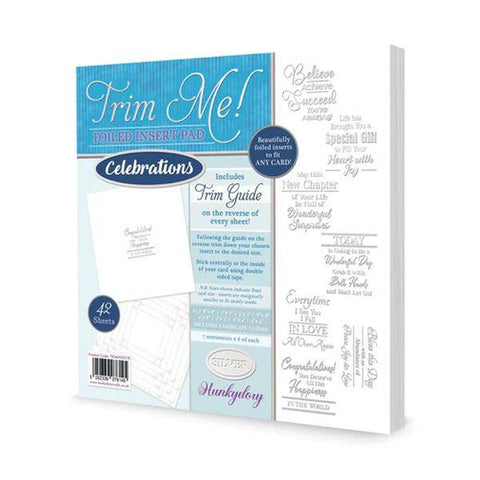 Trim Me! Foiled Insert Pad - Celebrations Silver