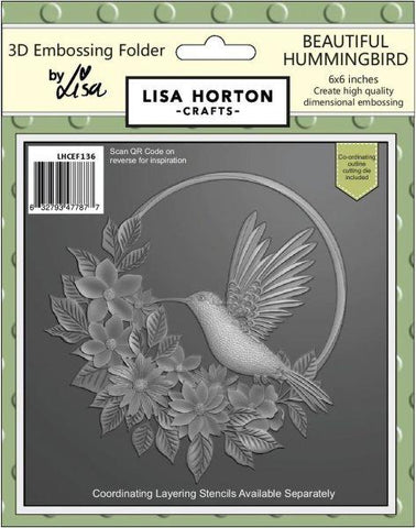 Beautiful Hummingbird - 3D Embossing Folder and Die Set